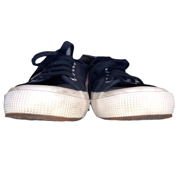 SUPERGA Black Canvas Low Classic Sneakers Size 6 - Picture 10 of 15